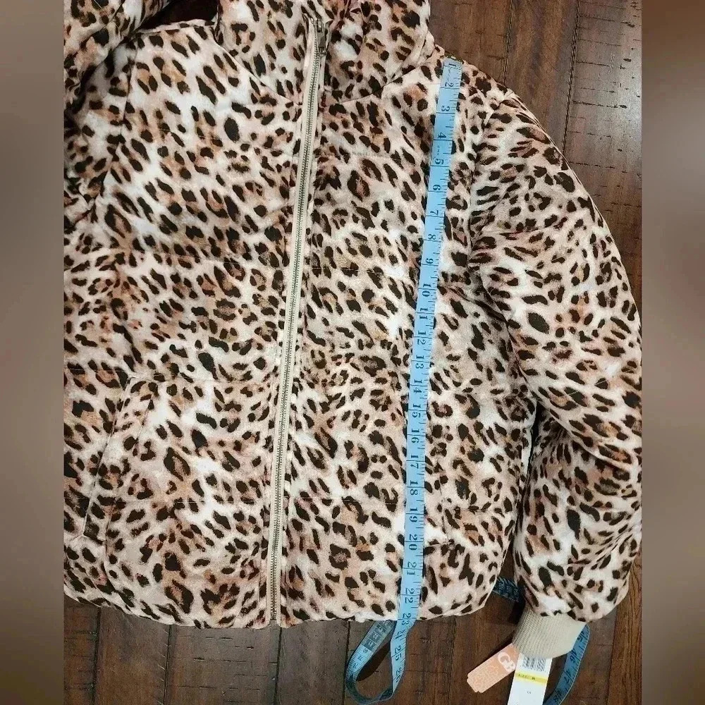 GB women's puffer jacket leopard print size M New - Picture 10 of 12